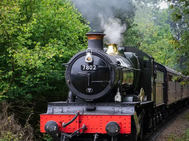 A steam locomotive lifted from its background